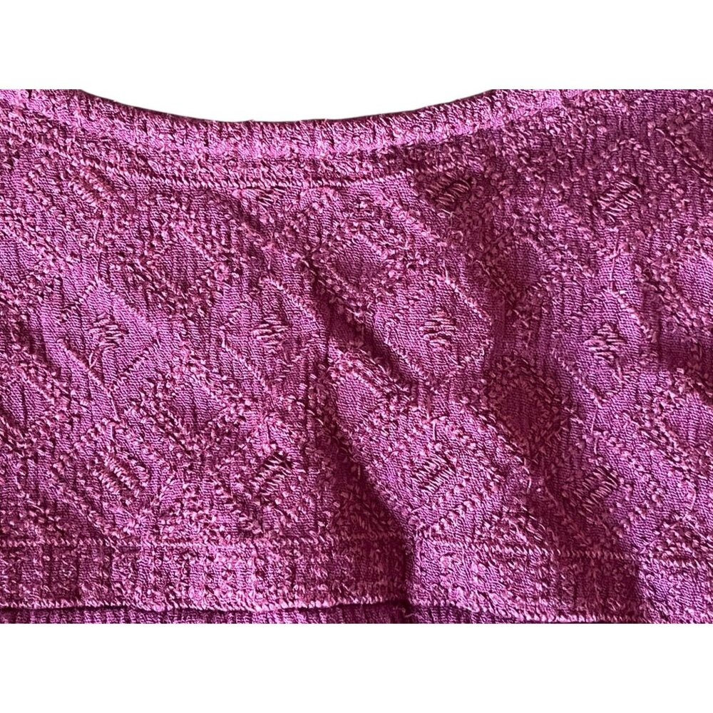 Womens 2X Maroon High/Low Dress By Ai  Diamond bodice Pattern Crinkle Fabric - Picture 6 of 16